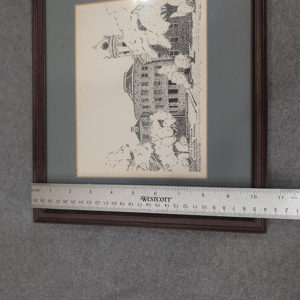 Old Courthouse Monroeville Alabama Lithograph R Morgan 1984 Framed Mockingbird - Picture 9 of 9